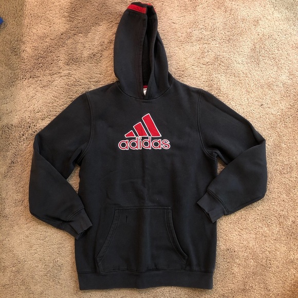black red adidas hoodie